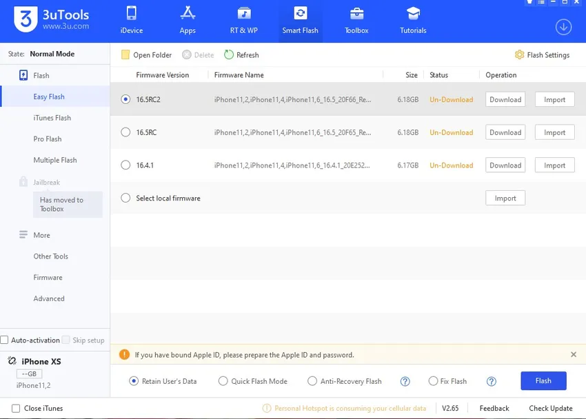 Cài đặt iOS 16.5