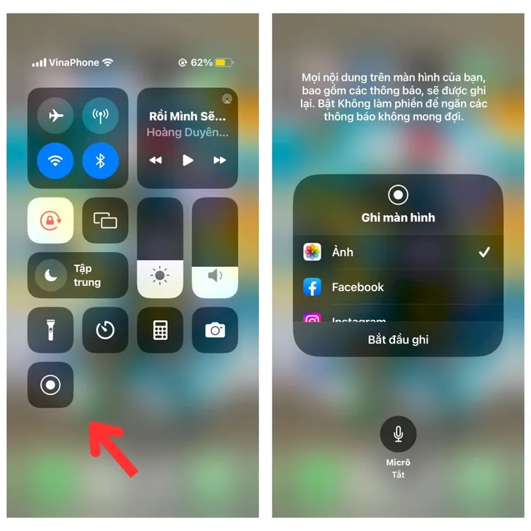 Chấm tròn đỏ iPhone