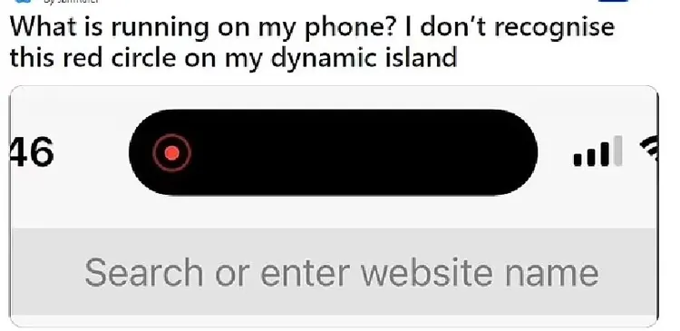 Chấm tròn đỏ iPhone