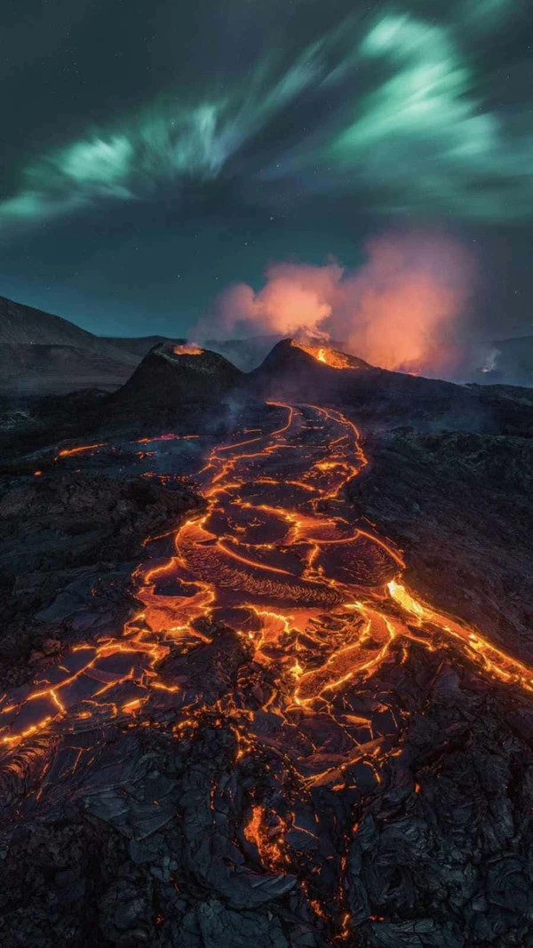 Hình nền iPhone 14 Pro núi lửa: nét đẹp kịch tính của tạo hóa 
