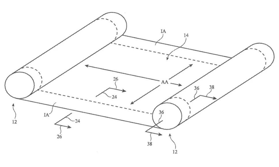 Màn hình iPhone trong tương lai sẽ giống như tấm bản đồ cuộn