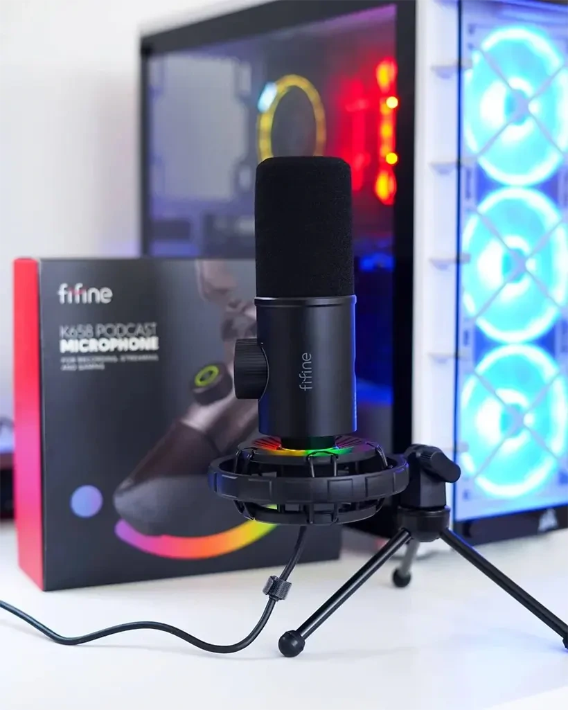 Mic thu âm FIFINE K658 RGB cho Máy Tính/ PC