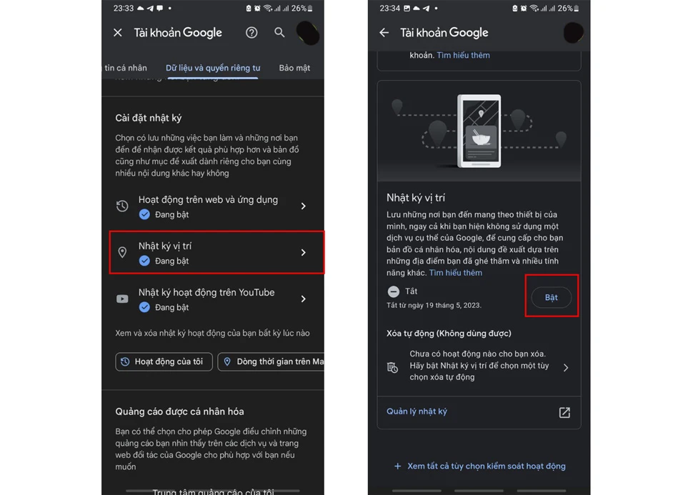 Ngăn chặn Google theo dõi vị trí trên điện thoại