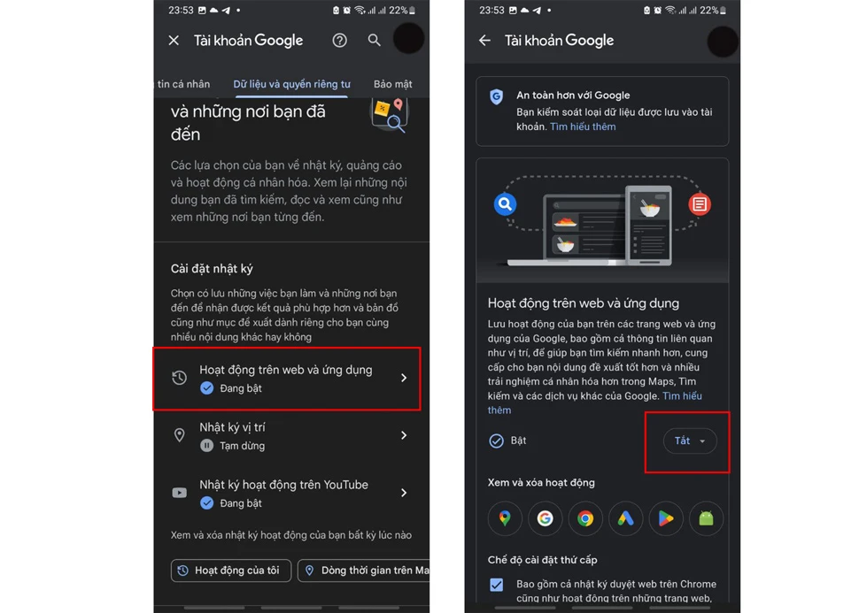 Ngăn chặn Google theo dõi vị trí trên điện thoại