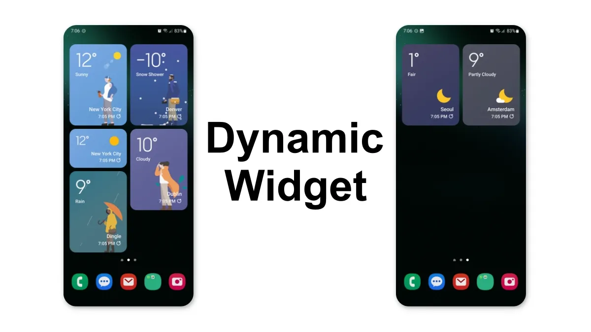 Dynamic Widget trên OneUI 5.1