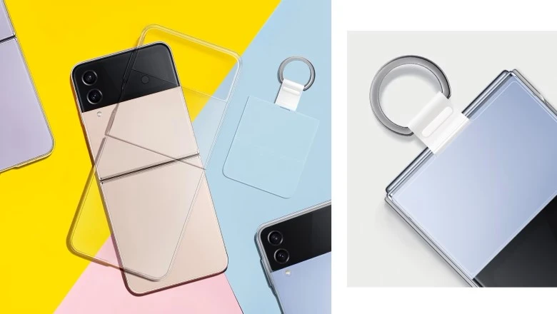 Ốp lưng Samsung Galaxy Z Flip4 Clear kèm vòng đeo