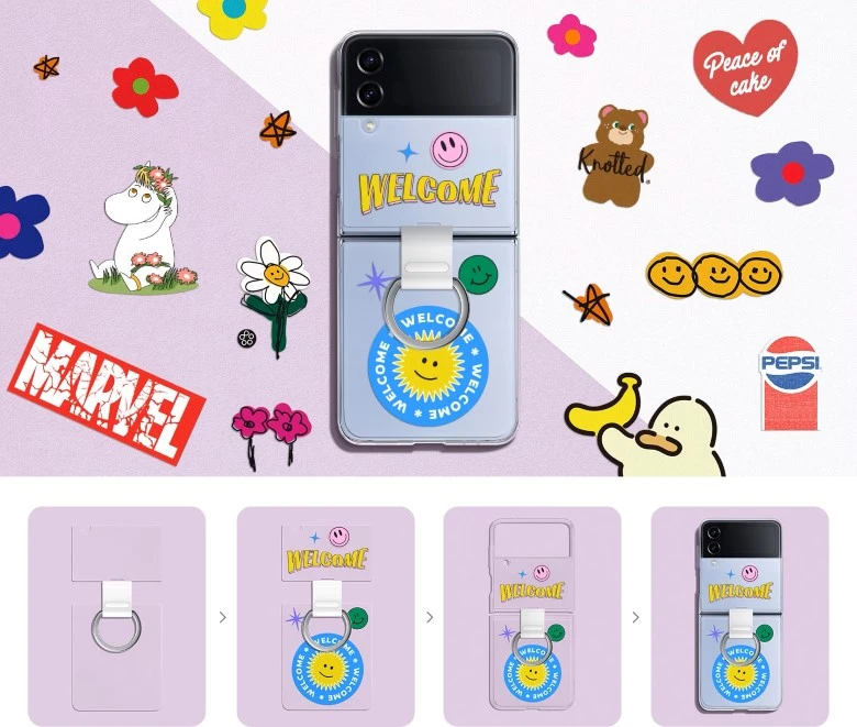 Ốp lưng Samsung Galaxy Z Flip4 Clear kèm vòng đeo