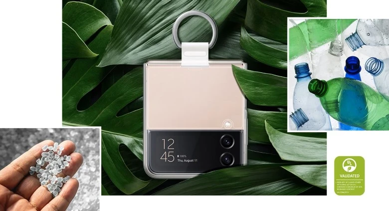 Ốp lưng Samsung Galaxy Z Flip4 Clear kèm vòng đeo