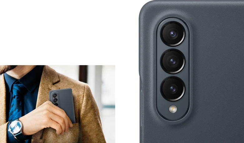 Ốp lưng Samsung Galaxy Z Fold4 Leather Cover