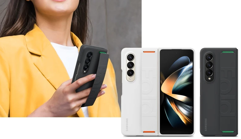 Ốp lưng Samsung Galaxy Z Fold4 Silicone kèm dây đeo