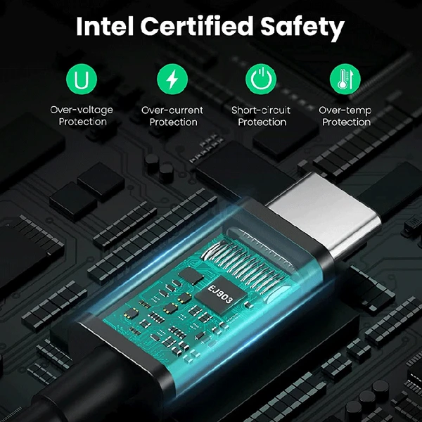Cáp Thunderbolt 4 Type-C to Type-C Ugreen 0.8m