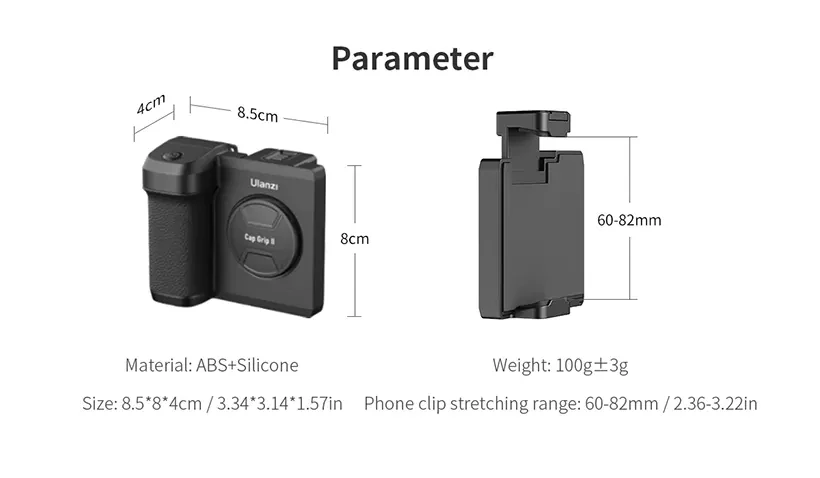 Tay cầm chụp ảnh bluetooth Ulanzi CapGrip II CG01