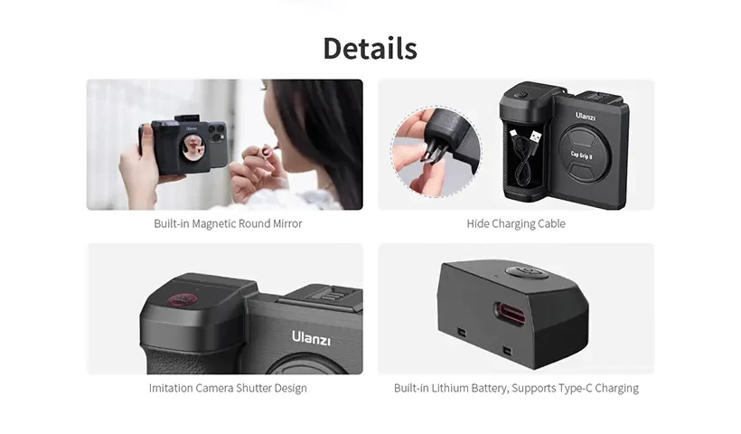 Tay cầm chụp ảnh bluetooth Ulanzi CapGrip II CG01