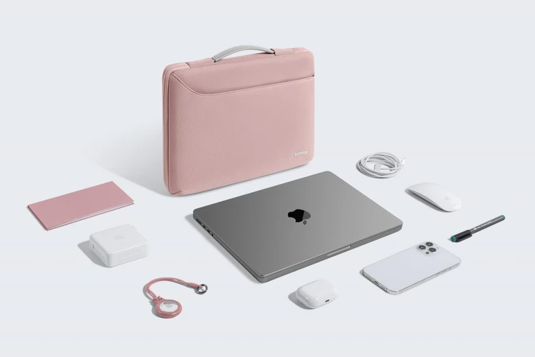 Túi chống sốc MacBook Pro 14 inch Tomtoc Briefcase Bronze