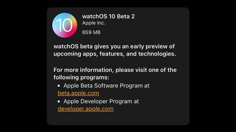watchOS 10 Beta 2