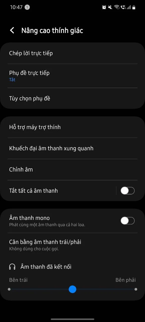 Cân bằng âm thanh trái/phải
