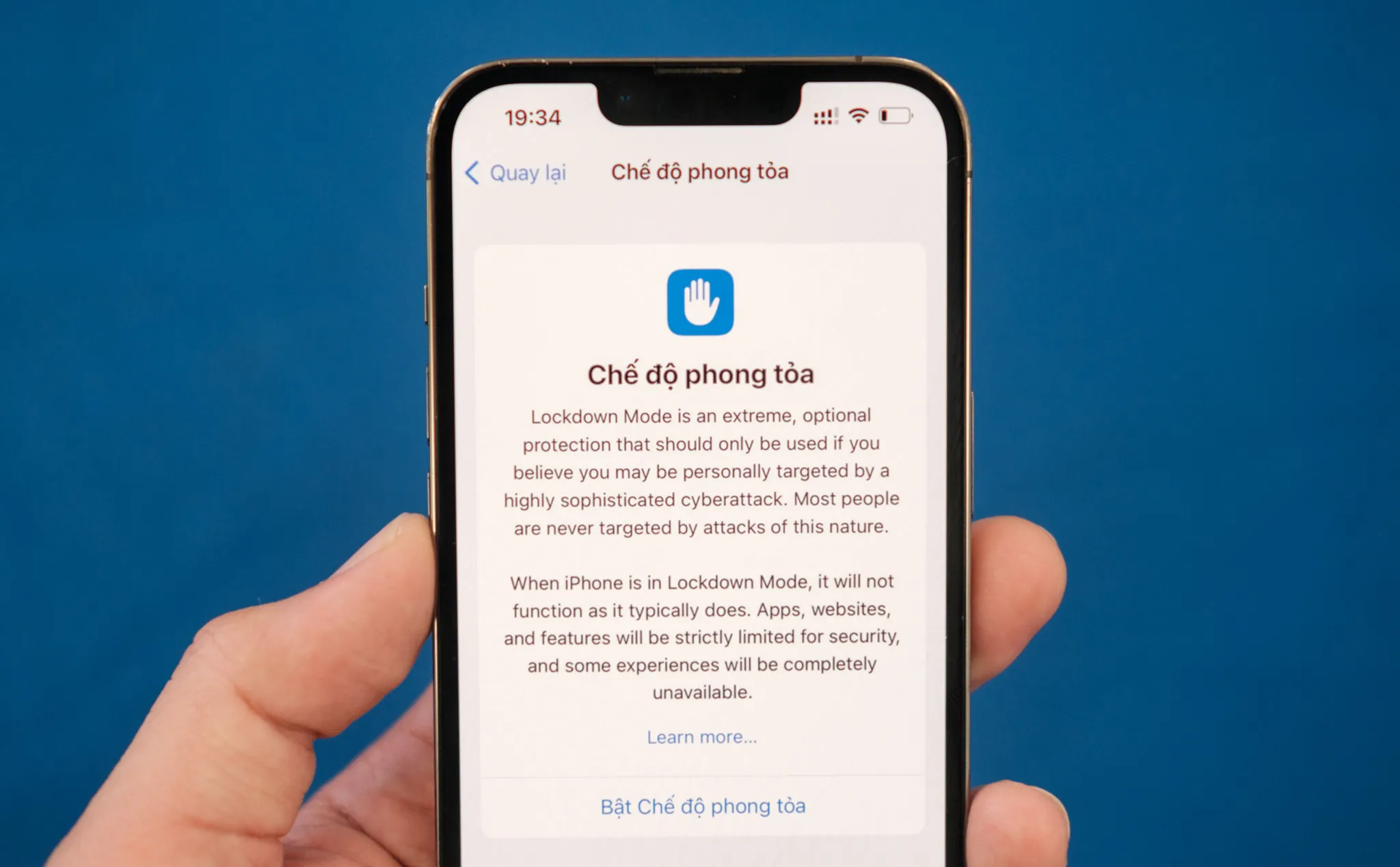 Chế độ phong toả iphone