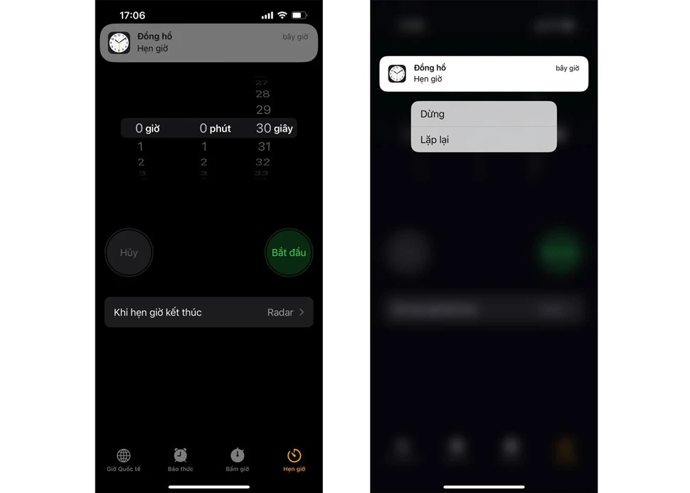 Hẹn giờ đếm ngược thời gian tự động tắt iPhone
