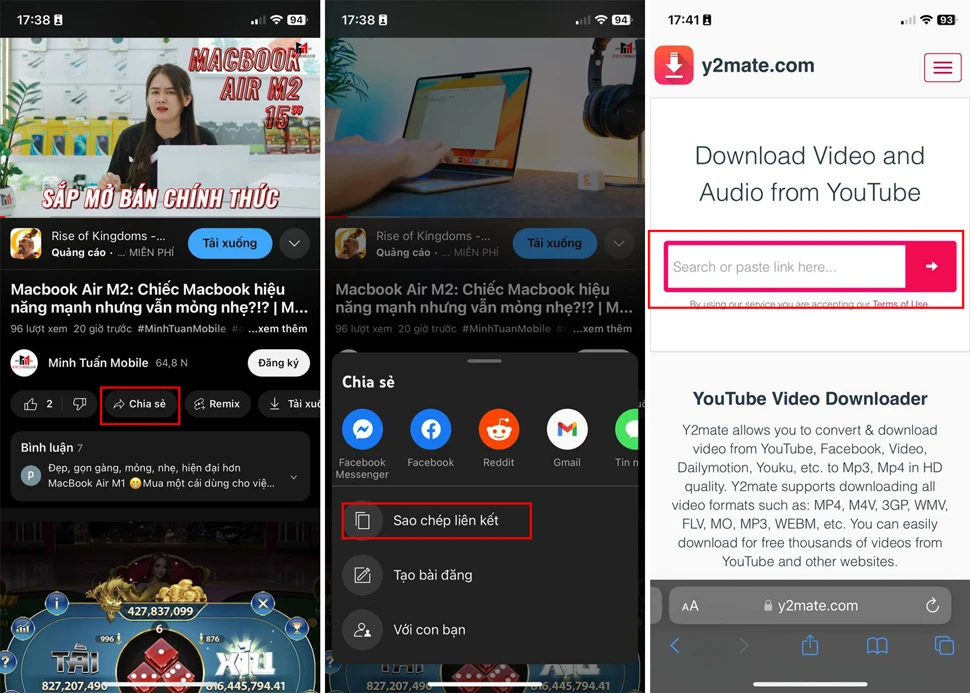 tải video trên YouTube 