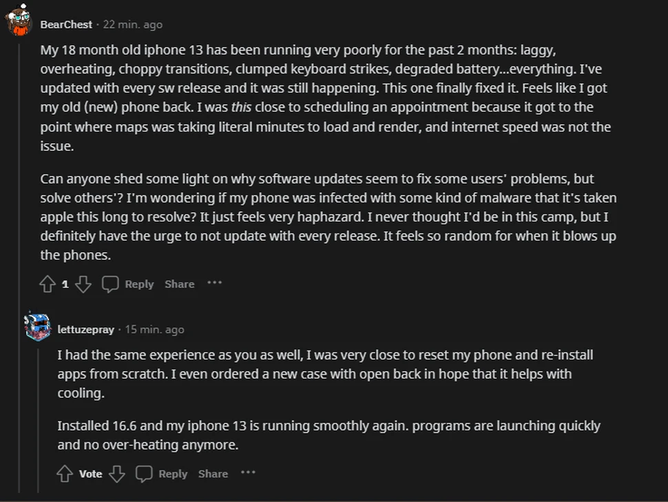 iOS 16.6 có hao pin, nóng máy không?