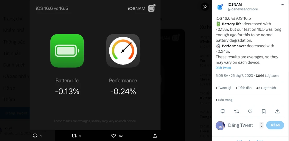 iOS 16.6 có hao pin, nóng máy không?