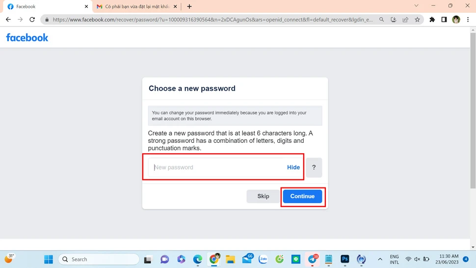  lấy lại mật khẩu Facebook 