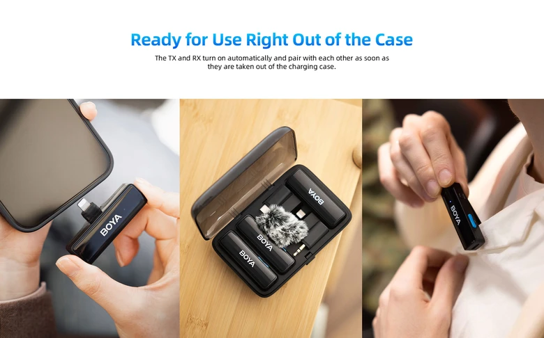 Micro không dây Boya 3 in 1 dành cho Máy ảnh/Điện thoại