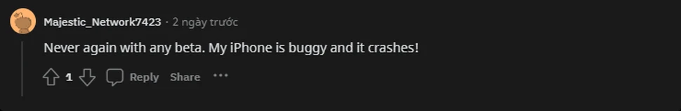 ​ iOS 17 Beta gây lỗi