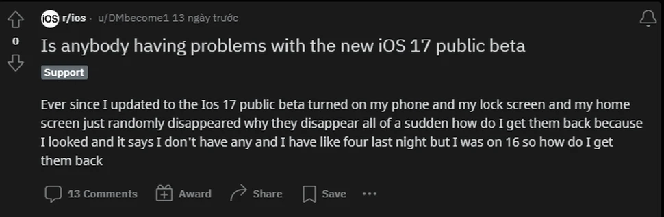 Người dùng không nên tải xuống iOS 17 bản Beta 
