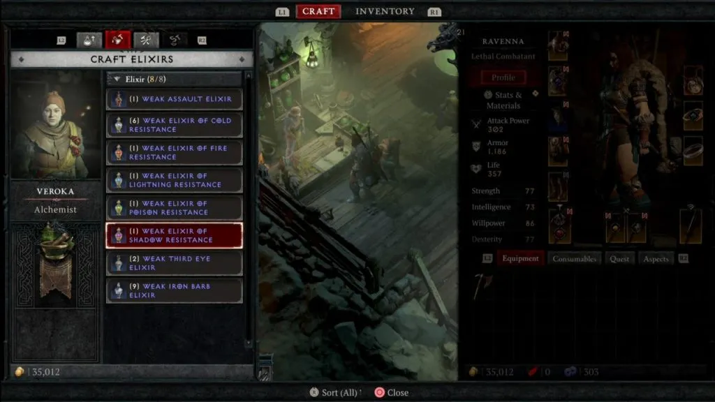 Diablo 4 sử dụng thuốc Elixir 