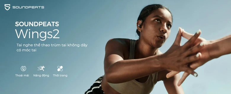 Tai nghe Bluetooth thể thao SoundPEATS Wings2