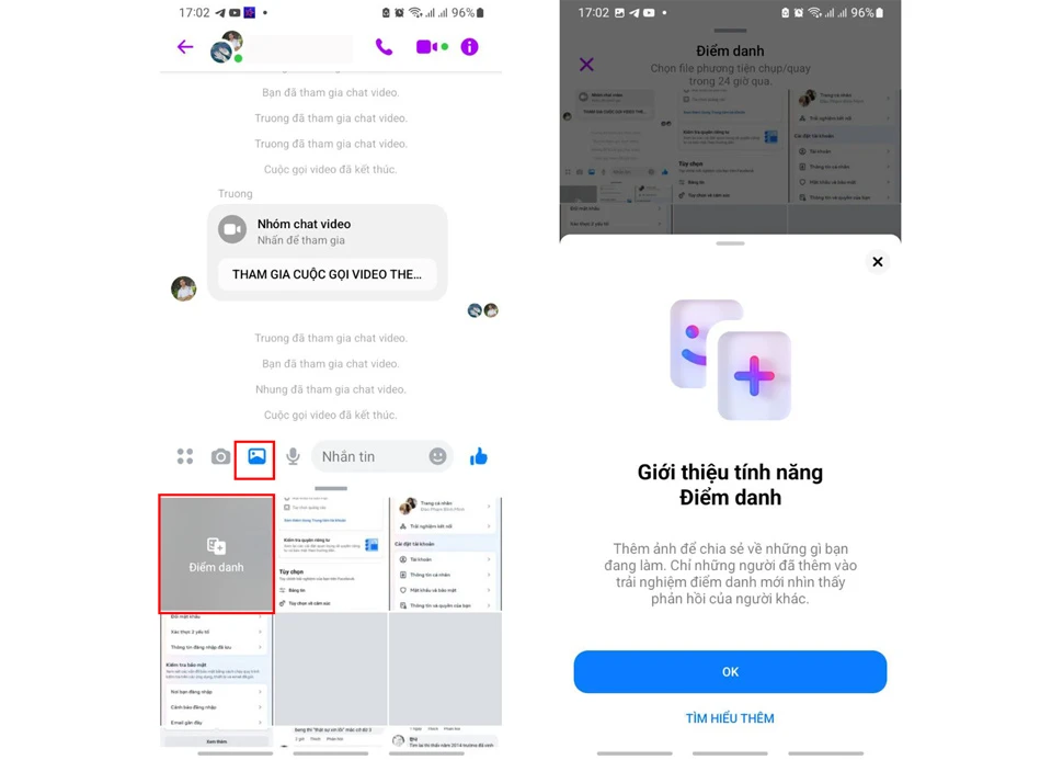 Trải nghiệm ngay tính năng điểm danh trên Messenger