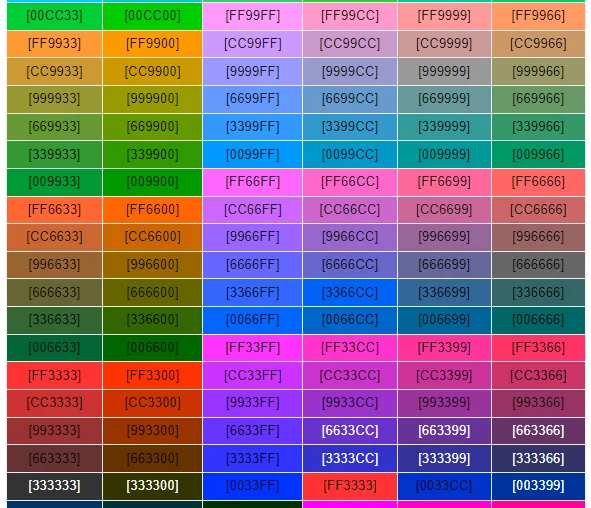 Bảng màu trong liên quân mobile