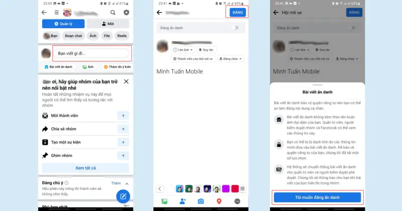 cách đăng bài ẩn danh trên nhóm Facebook