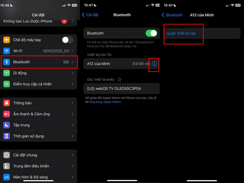 Bluetooth không hoạt động
