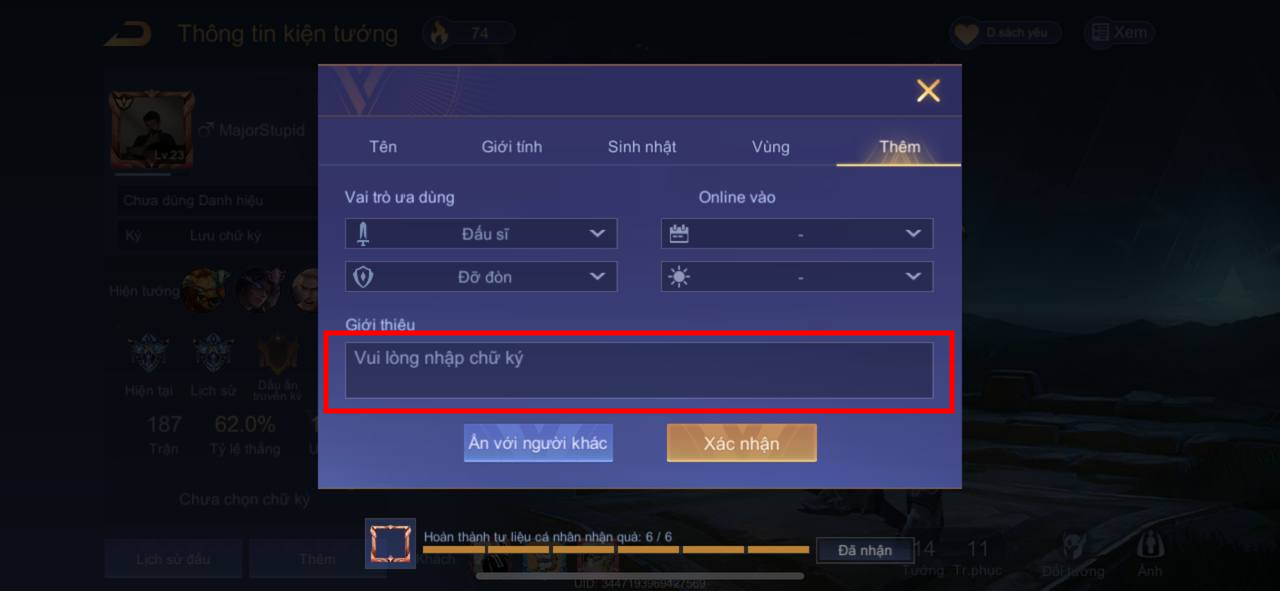 Hướng dẫn viết chữ màu trong Liên Quân Mobile