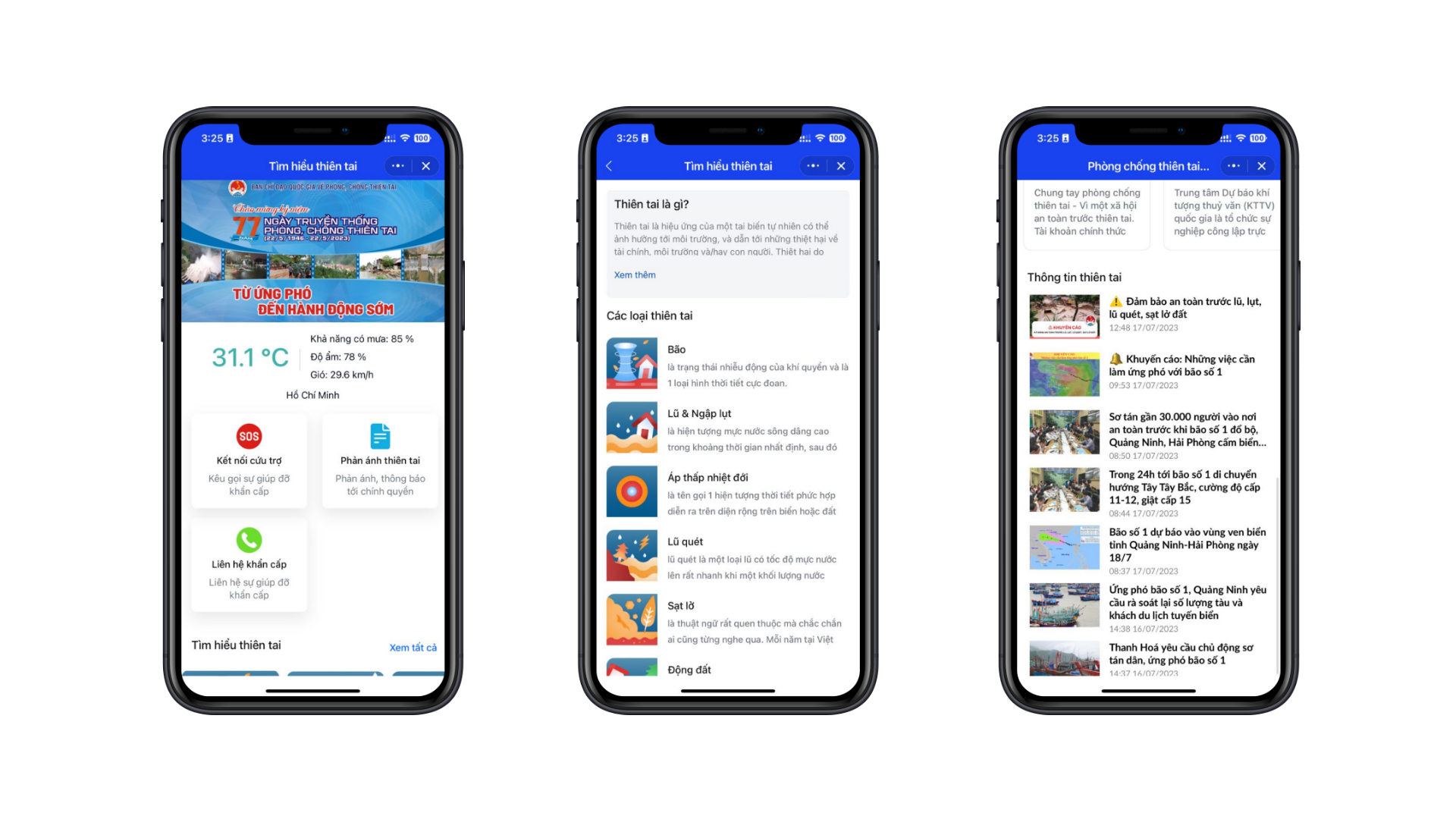 các tính năng của ứng dụng Phòng chống thiên tai trên Zalo