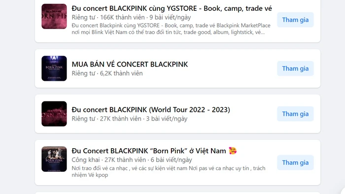  vé concert của BLACKPINK