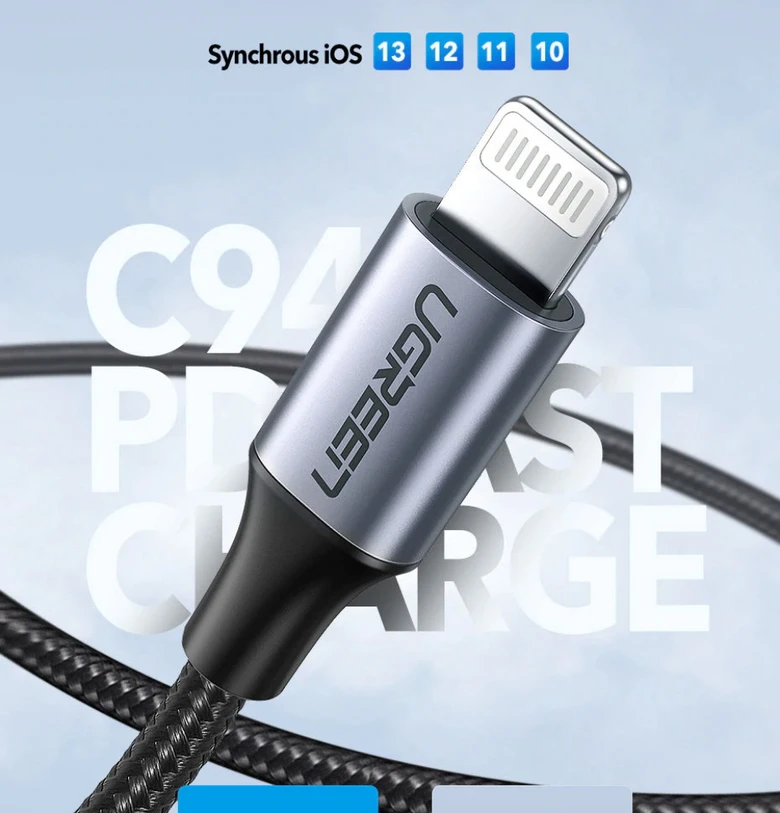 Cáp Type-C to Lightning 1m Ugreen MFi US304