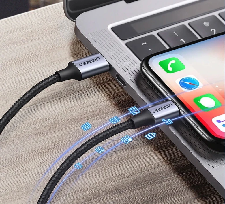 Cáp Type-C to Lightning 1m Ugreen MFi US304