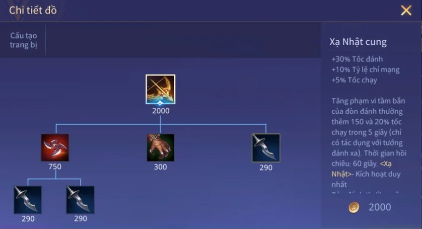 hai trang bị mới mùa 27 liên quân - Xạ Nhật Cung