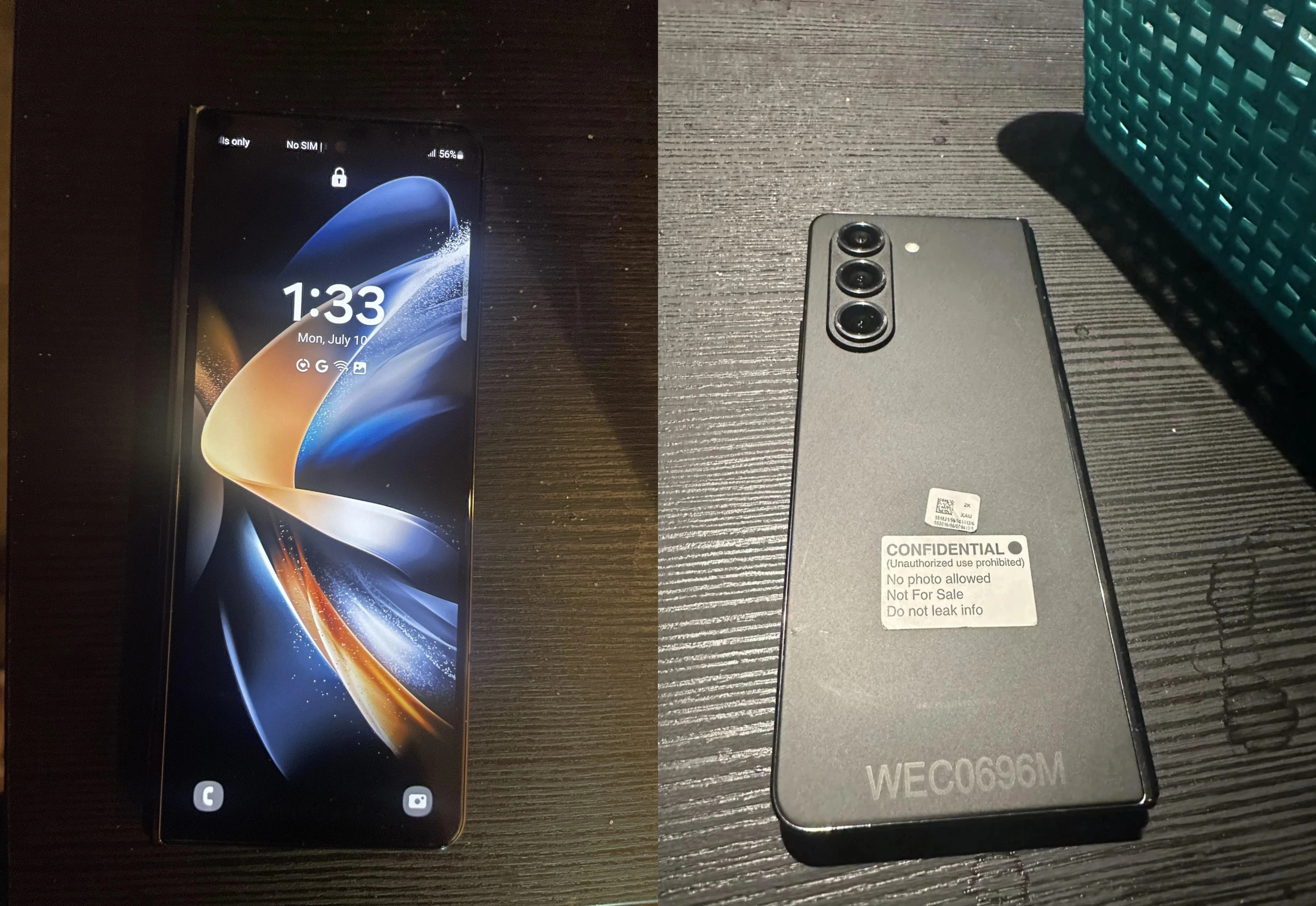 Hình ảnh thực tế của Galaxy Z Fold 5 lộ diện