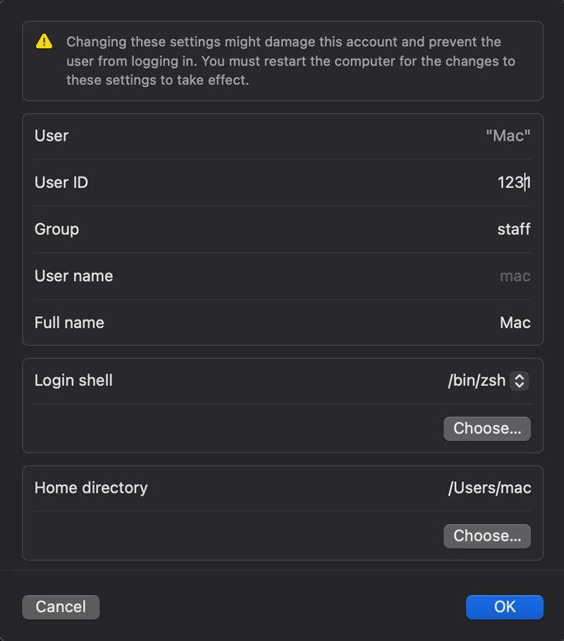 Hướng dẫn đổi tên người dùng trên MacBook