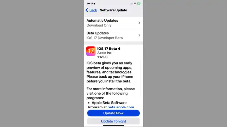 iOS 17 Beta 4