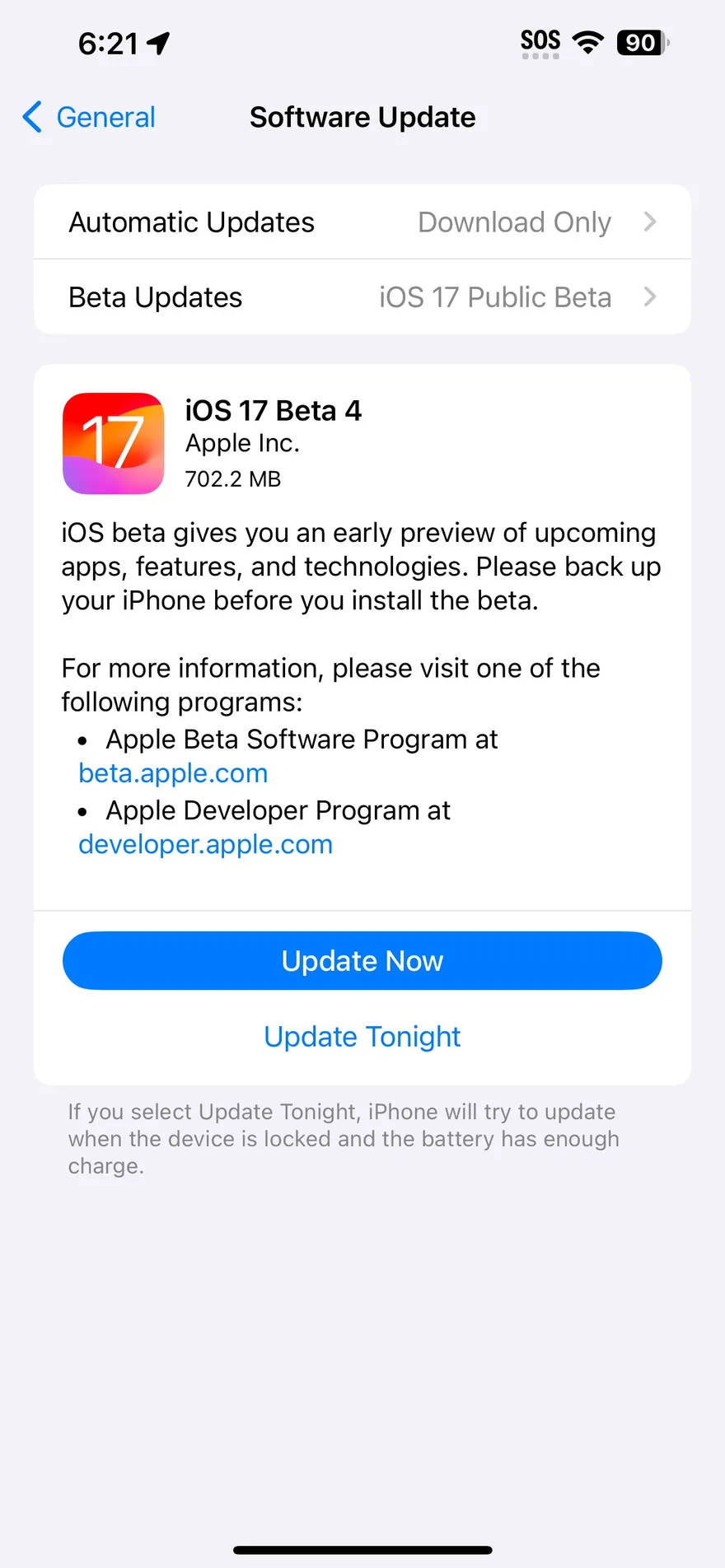 iOS 17 Public Beta 4