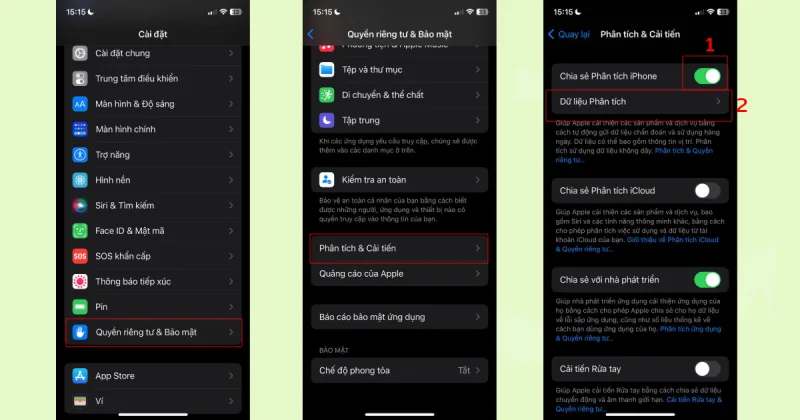 kiểm tra tình trạng trên iPhone