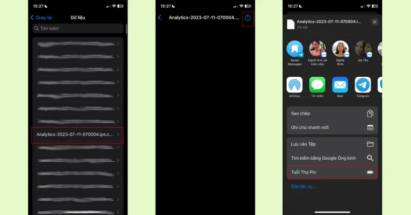 kiểm tra tình trạng trên iPhone