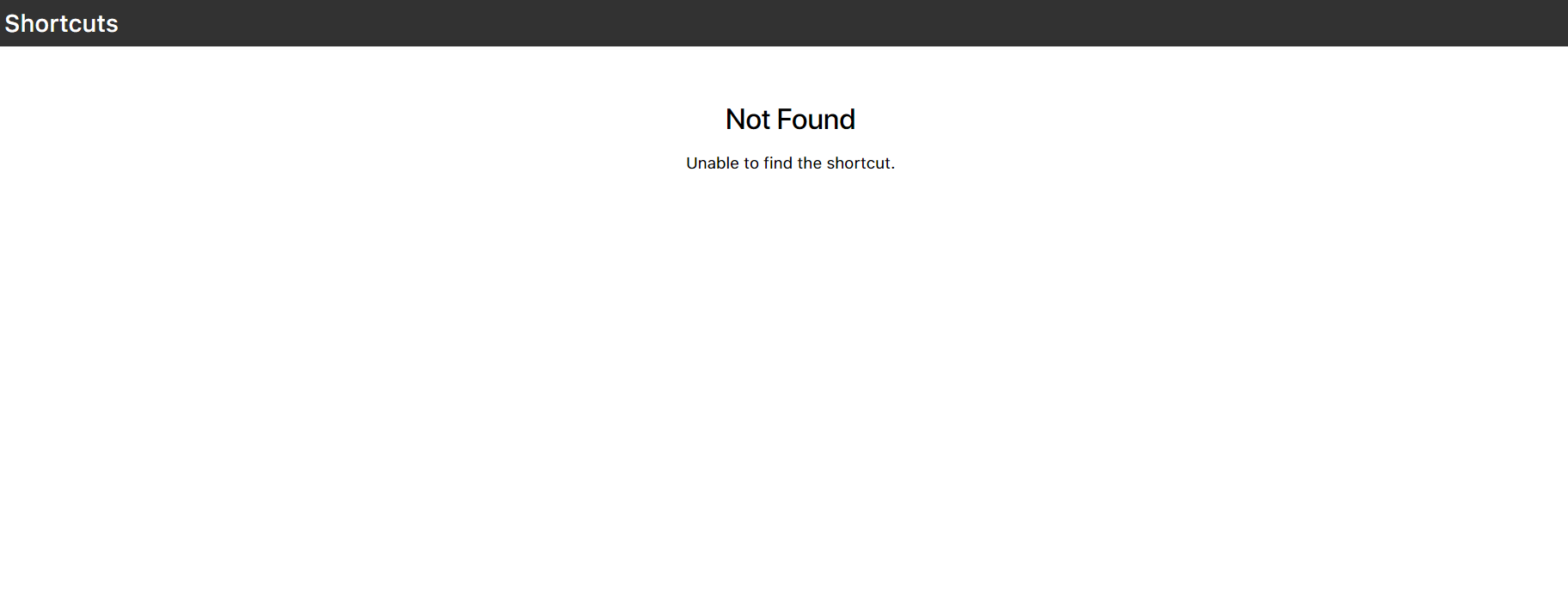 Tính năng chia sẻ Phím tắt thông qua iCloud bị lỗi