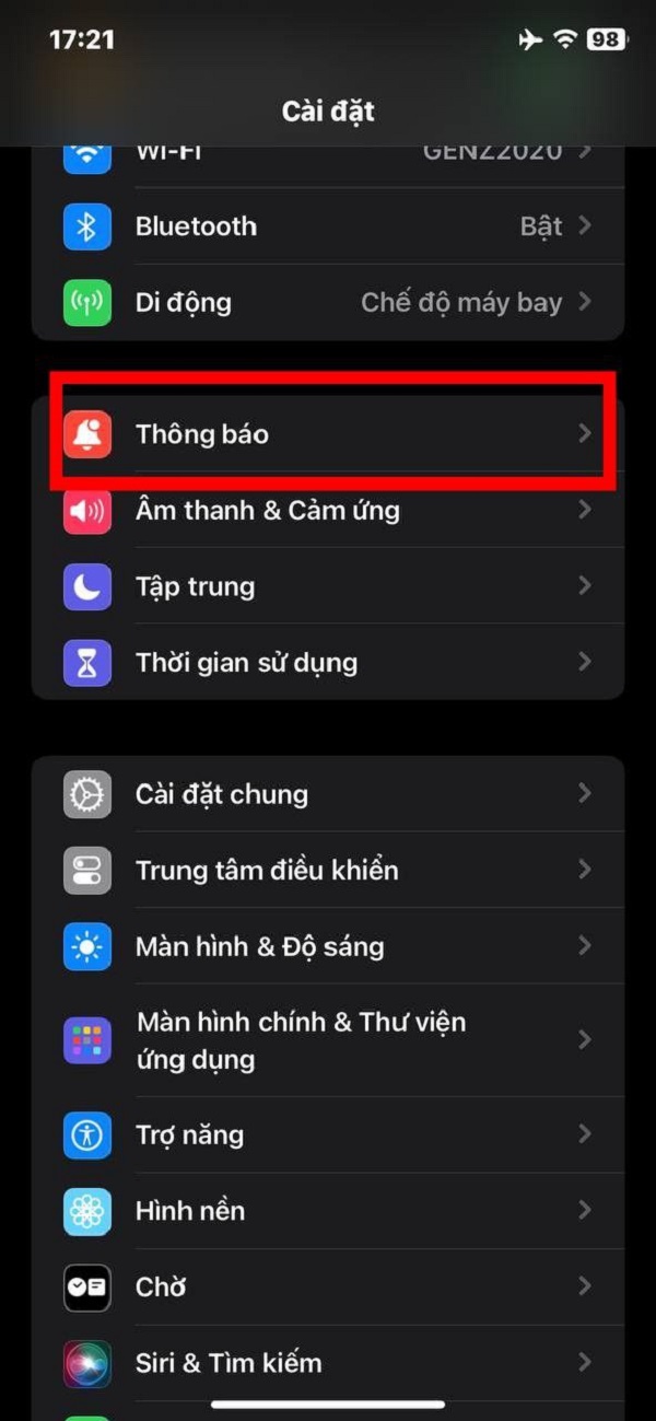 Ẩn thông báo khi bạn đang ghi màn hình.