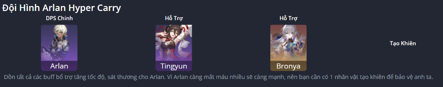 Hướng dẫn build Arlan Honkai: Star Rail - DPS 